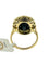 Bague 54 Art déco - Bague cocktail en or jaune et blanc, saphir et diamants 58 Facettes