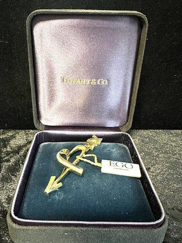 Broche Tiffany & Co. Paloma Picasso - Broche cœur et flèche en or jaune et diamants 58 Facettes