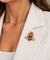 Broche René Kreiss - Broche en or jaune, citrine, diamants et émeraude 58 Facettes