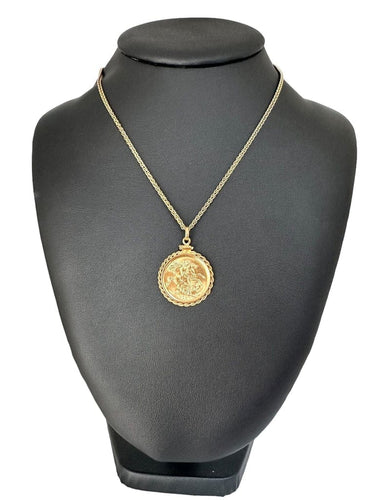 Pendentif Pendentif en or jaune avec souverain Elizabeth II 1958 58 Facettes