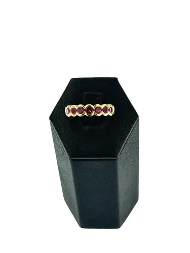 Bague 53.5 BALESTRA - Bague eternity en or jaune 18 carats et rubis 58 Facettes
