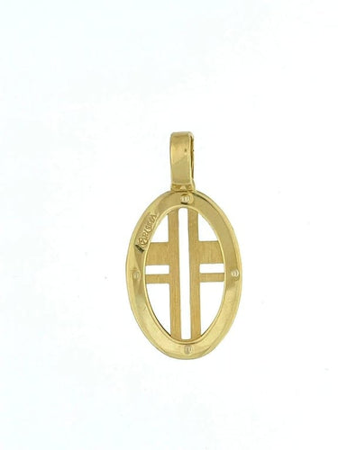 Pendentif Karisma - Pendentif croix moderne en or jaune 18 carats 58 Facettes