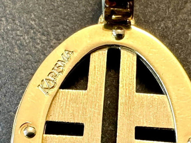 Pendentif Karisma - Pendentif croix moderne en or jaune 18 carats 58 Facettes