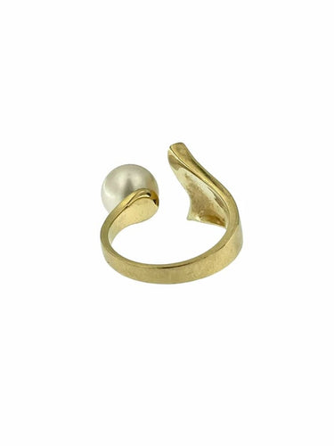 Bague 55 Malia Gioielli - Bague cocktail en or jaune 18 carats, diamants et perle 58 Facettes