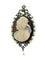 Pendentif Camée victorien - Pendentif en or blanc 18 carats, argent, perles et diamants 58 Facettes