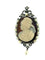 Pendentif Camée victorien - Pendentif en or blanc 18 carats, argent, perles et diamants 58 Facettes