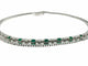 Collier Collier ras-de-cou en or blanc 18 carats avec diamants et émeraudes 58 Facettes