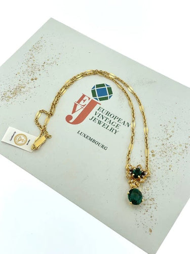 Collier Collier pendentif en or jaune 18 carats tourmaline, indigolite et diamants 58 Facettes