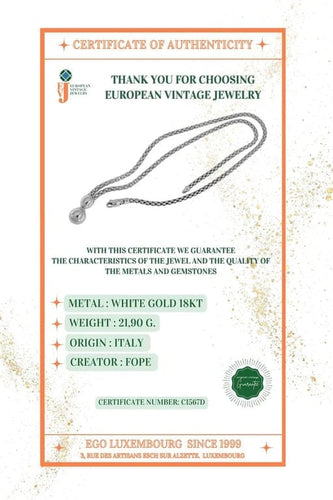 Collier FOPE - Collier avec pendentif en or blanc 18 carats 58 Facettes