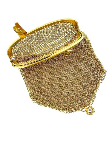 Pendentif Pendentif porte-monnaie ancien victorien en or jaune 18 carats 58 Facettes