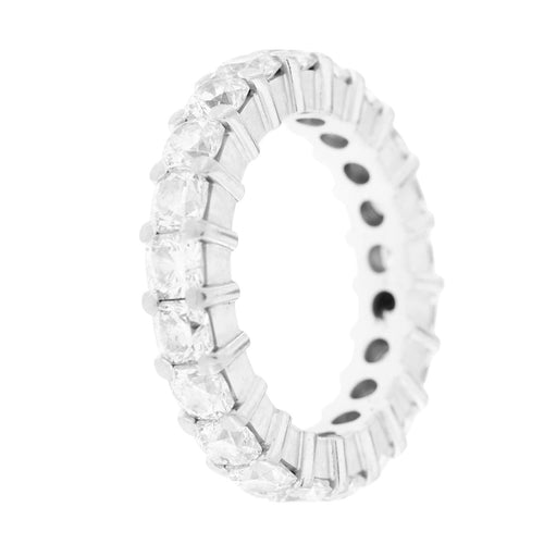 Bague 56 Eternity - Bague en or blanc et diamants HRD 58 Facettes