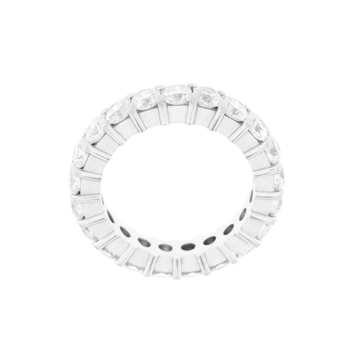 Bague 56 Eternity - Bague en or blanc et diamants HRD 58 Facettes