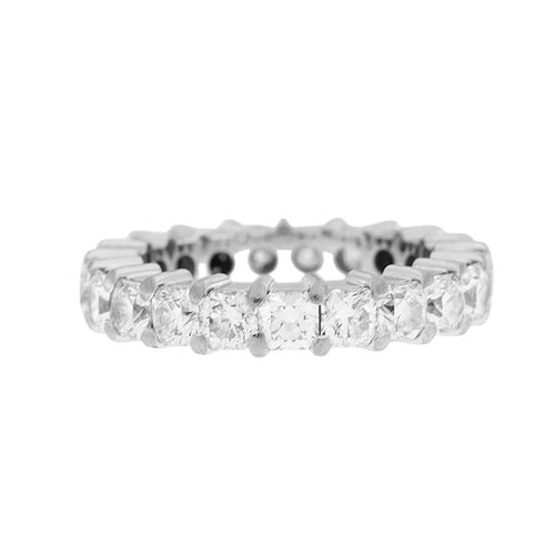 Bague 56 Eternity - Bague en or blanc et diamants HRD 58 Facettes