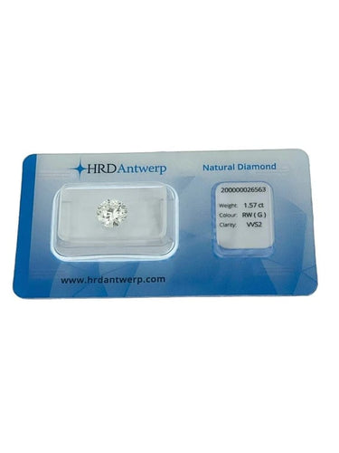 Gemstone Diamant certifié HRD - Pierre taille brillant 1,57 ct 58 Facettes