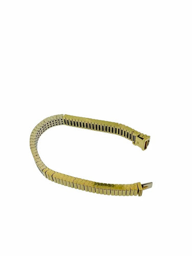 Bracelet Bracelet tennis - Bracelet en or jaune et blanc 18 carats et diamants 58 Facettes