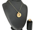 Pendentif 55.5 Lot bague et pendentif lune en or jaune 18 carats et diamants 58 Facettes