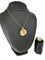 Pendentif 55.5 Lot bague et pendentif lune en or jaune 18 carats et diamants 58 Facettes