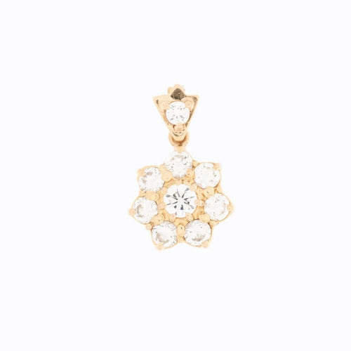 Pendentif Pendentif marguerite en or jaune 18 carats et diamants 58 Facettes