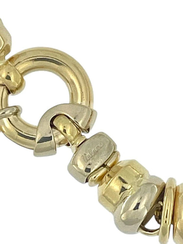 Collier Urbano - Collier tubulaire en or jaune et or blanc 58 Facettes