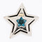 Pendentif CHRIST - Pendentif étoile en or blanc 18 carats, diamants et topaze bleue 58 Facettes