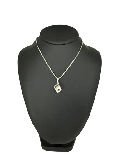 Pendentif Cartier - Pendentif Dés en or blanc 18 carats, émail et diamants 58 Facettes