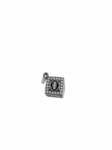 Pendentif Cartier - Pendentif Dés en or blanc 18 carats, émail et diamants 58 Facettes