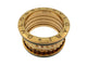 Bague 54.5 Bulgari B.zero1 - Bague en or rose 18 carats et céramique 58 Facettes