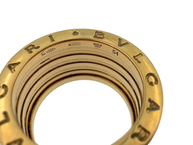 Bague 54.5 Bulgari B.zero1 - Bague en or rose 18 carats et céramique 58 Facettes