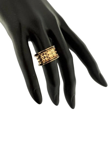 Bague 54.5 Bulgari B.zero1 - Bague en or rose 18 carats et céramique 58 Facettes