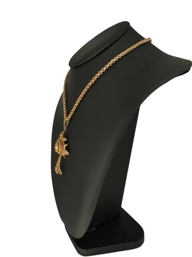 Collier Crucifix traditionnel portugais - Collier en or jaune 19 carats 58 Facettes