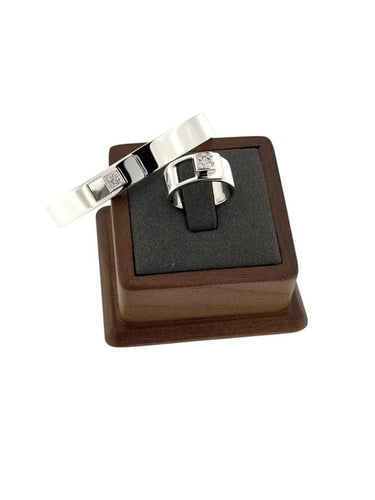Bracelet 51 Dinh Van Cube Lock - Parure bracelet et bague en or blanc et diamants 58 Facettes