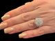 Bague 55 Bague cocktail vintage Art déco en or blanc 18 carats et diamants 58 Facettes