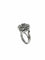 Bague 55 Bague cocktail vintage Art déco en or blanc 18 carats et diamants 58 Facettes