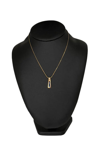 Pendentif Guy Laroche - Pendentif en or jaune 18 carats avec diamants et saphirs 58 Facettes