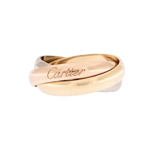 Bague 48 Cartier Trinity - Bague Trinity en or jaune, or blanc et or rose 18 carats 58 Facettes
