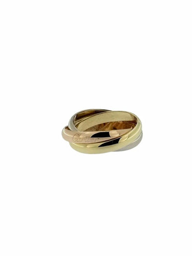 Bague 48 Cartier Trinity - Bague Trinity en or jaune, or blanc et or rose 18 carats 58 Facettes