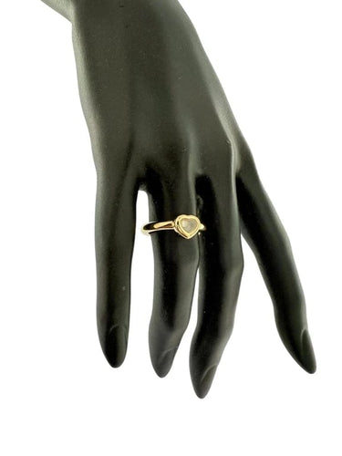 Bague 55.1 Chopard Happy Diamonds - Bague cœur en or jaune 18 carats et diamant 58 Facettes