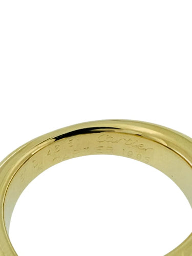 Bague 51 Cartier Ellipse - Bague à deux têtes en or jaune 18 carats et rubis 58 Facettes