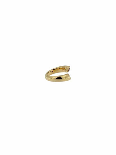 Bague 51 Cartier Ellipse - Bague à deux têtes en or jaune 18 carats et rubis 58 Facettes