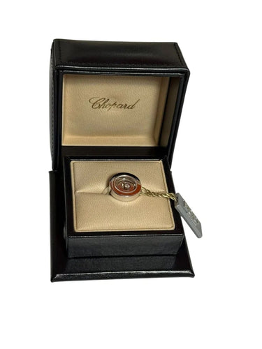 Bague 57 Chopard Happy Spirit - Bague en or blanc et diamants 58 Facettes