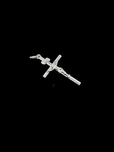 Pendentif UnoAErre - Pendentif crucifix en or blanc 18 carats 58 Facettes