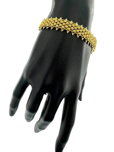 Lot portugais - Bracelet et collier en or jaune 19 carats 58 Facettes