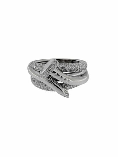 Bague 55 Vendome Ligne Vendôme - Bague en or blanc 18 carats et diamants 58 Facettes