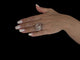 Bague 56 Bague dôme italienne en or blanc et or rose 18 carats avec diamants 58 Facettes