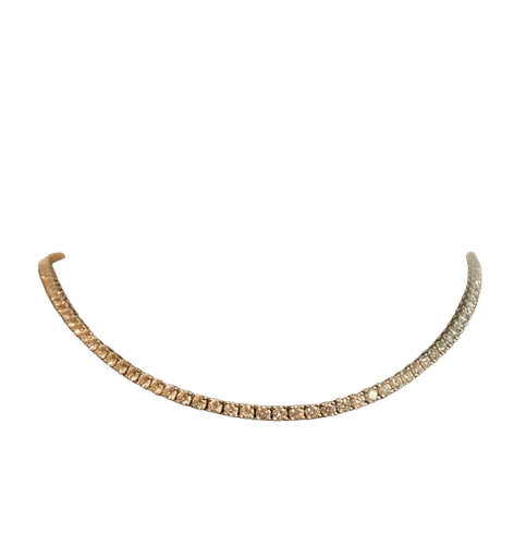 Collier Collier rivière en or blanc 18k et 3 ct de diamants 58 Facettes Bo/260047