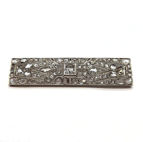 Broche Broche Art déco roses de diamants en or blanc 18 carats 58 Facettes BO/260007