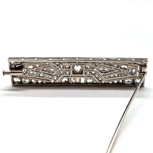 Broche Broche Art déco roses de diamants en or blanc 18 carats 58 Facettes BO/260007