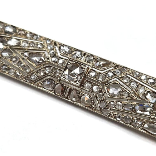 Broche Broche Art déco roses de diamants en or blanc 18 carats 58 Facettes BO/260007