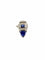 Boucles d'oreilles Art déco - Clip de revers en platine et or blanc 18k, diamants et saphirs 58 Facettes