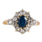 Bague 55 Bague marguerite saphir et diamants en or 18 ct 58 Facettes 1
